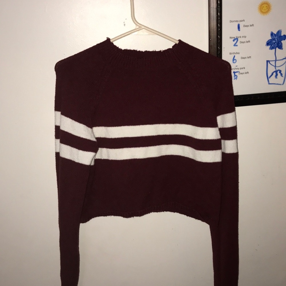 Crop top knit sweater